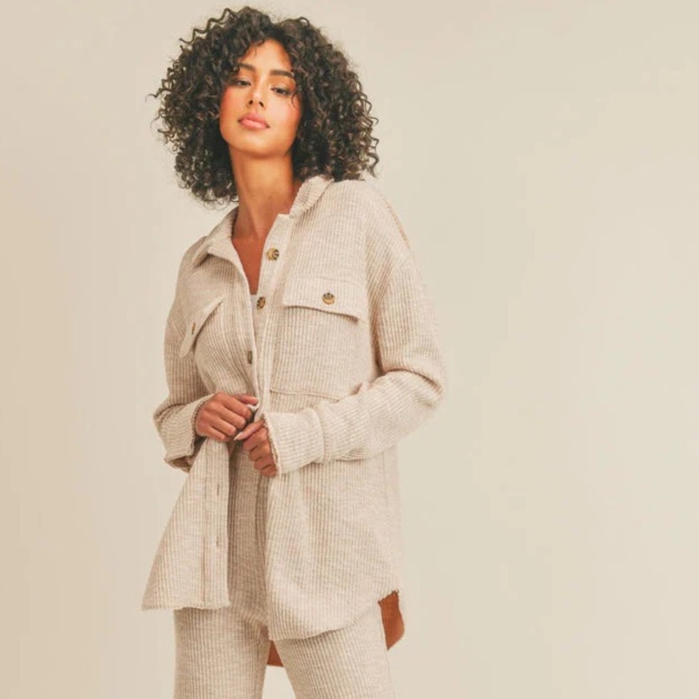 NWT Sage the Label Change Like Weather Shacket in Natural